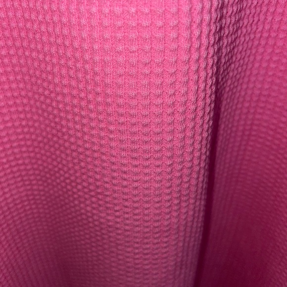 Aerie Barbie Pink Wow! Waffle Henley T-Shirt - Size: XL - Picture 4 of 4